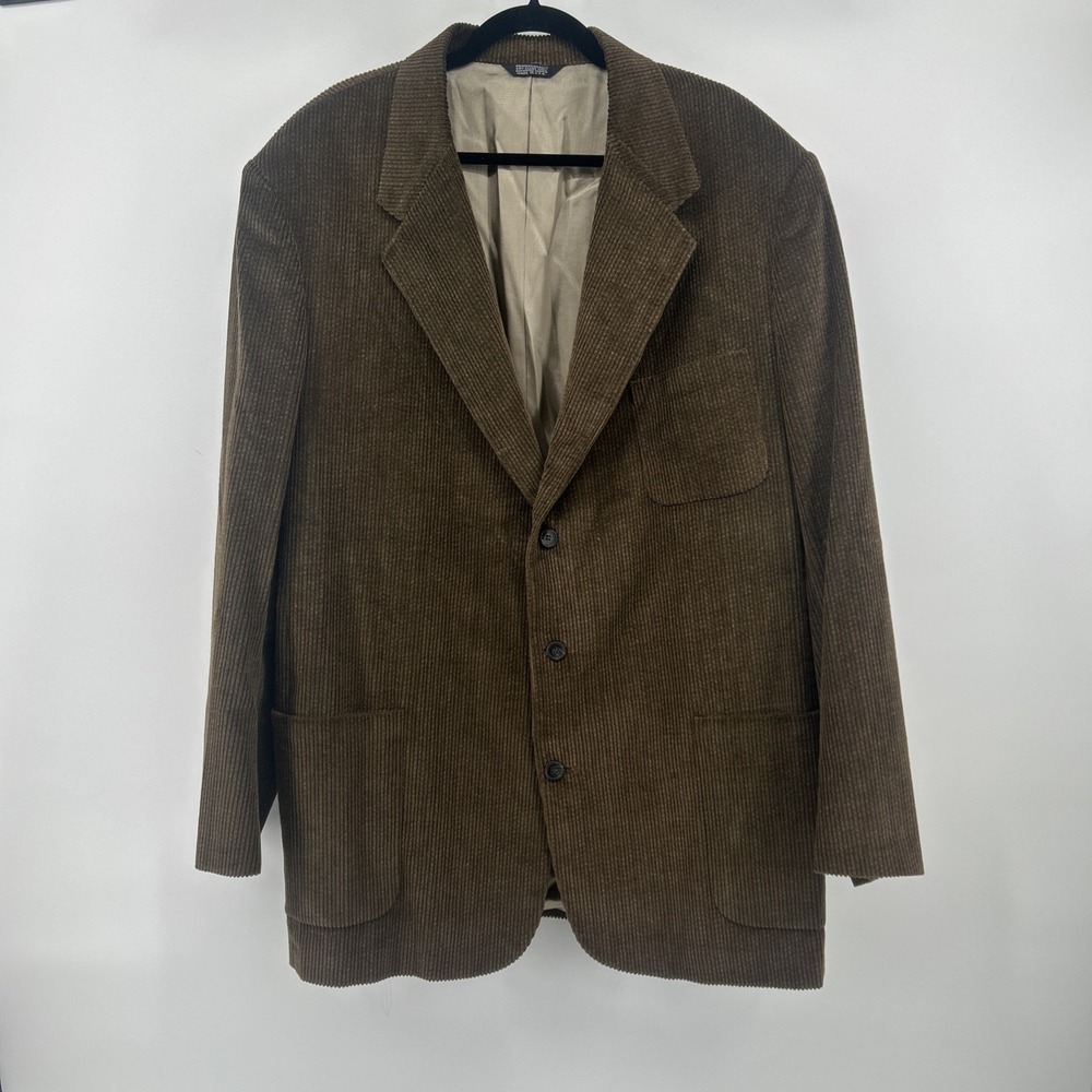 VTG Hunt Valley Woolrich Men's 48L Corduroy Blazer Brown Sport Coat Grandpacore